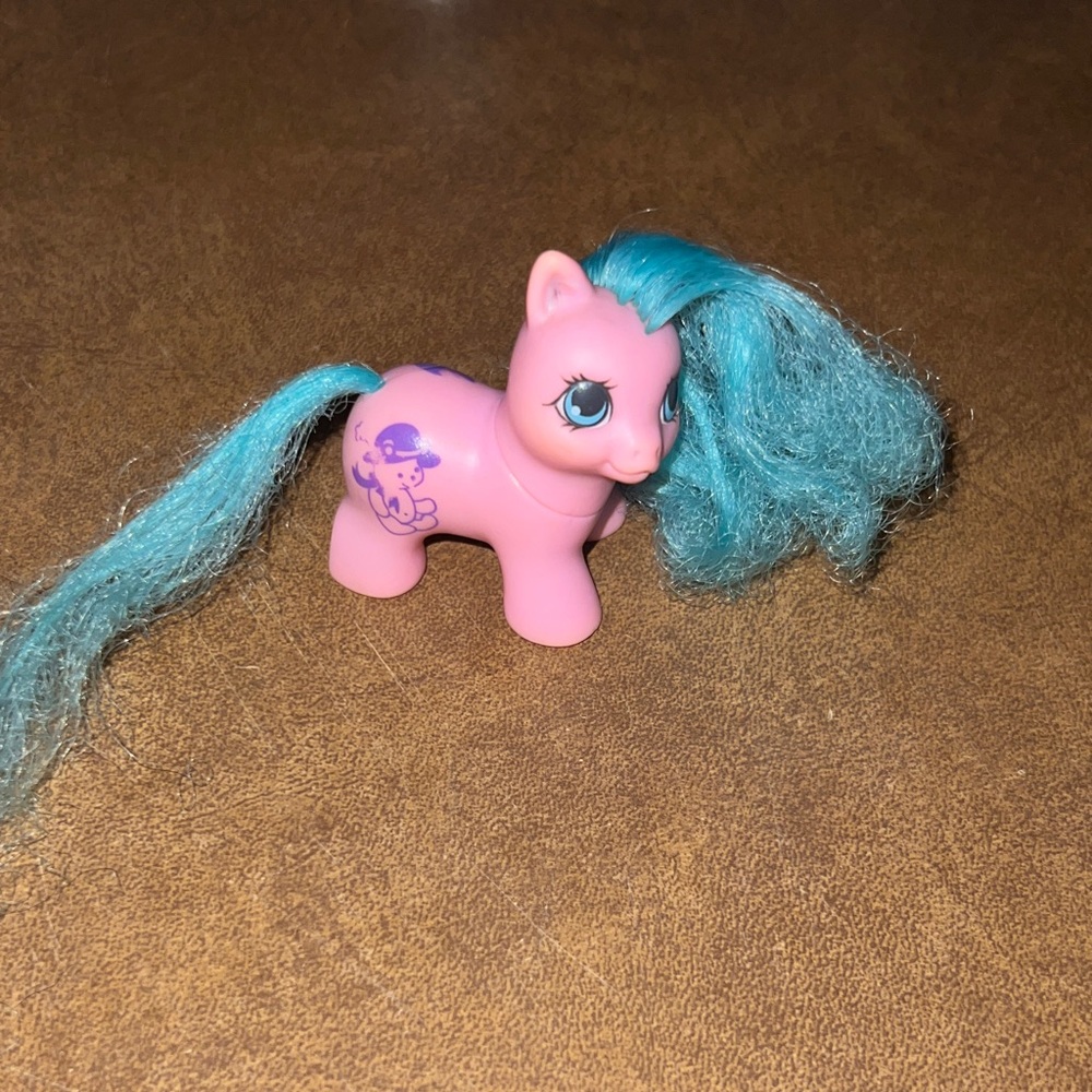 Pink Pony Toy with Blue Mane